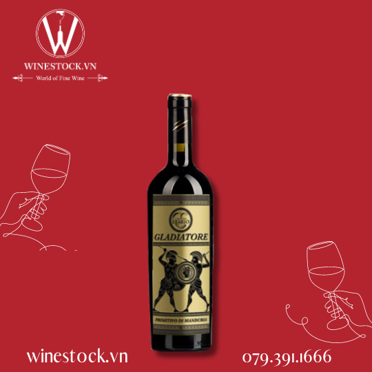 Rượu vang Gladiatore Primitivo Di Manduria DOC (1.2kg) 