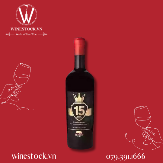 Rượu vang TRE PINI 15% Gran Trullo Primitivo Puglia DOC - 3L 