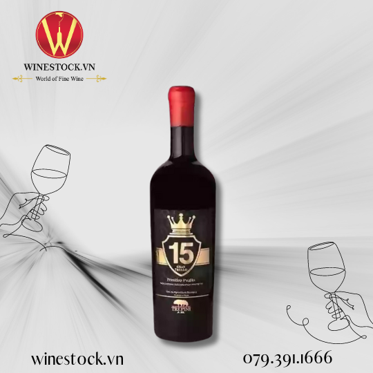 Rượu vang TRE PINI 15% Gran Trullo Primitivo Puglia DOC - 3L 